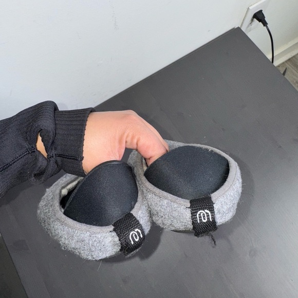 Mahabis Womens' wool felted lined classic gray slip on slippers - Picture 6 of 6